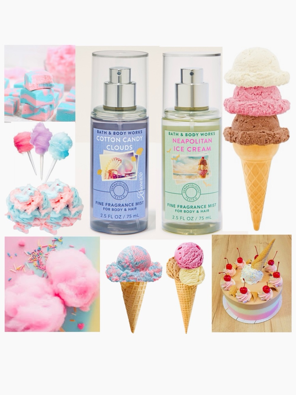 BBW Cotton Candy Ice Cream 2PC SET NEW
